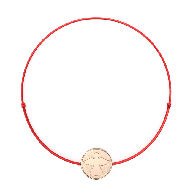 14 KT rose gold Archangel Zadkiel bracelet on string