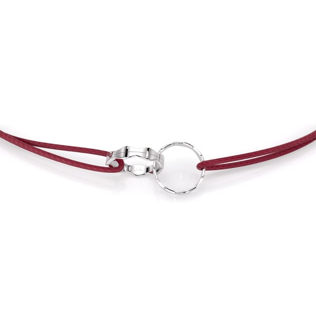 14 KT white gold Twin Infinity bracelet on string