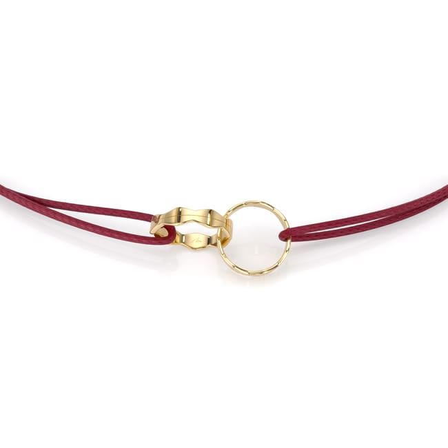 Bratara pe snur Twin Infinity, din aur galben 14 KT