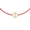 14 KT yellow gold Traditional Rose bracelet on string