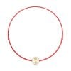 14 KT yellow gold Traditional Rose bracelet on string