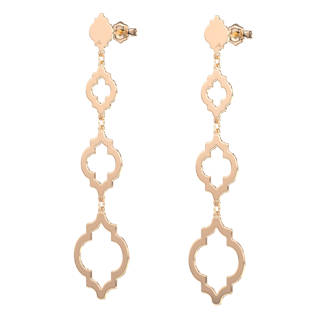 Cercei Aisha, din aur roz 14 KT