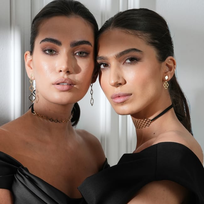 Cercei Sahar, din aur galben 14 KT