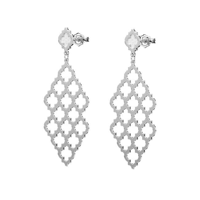 Cercei Yasmina M, din aur alb 14 KT