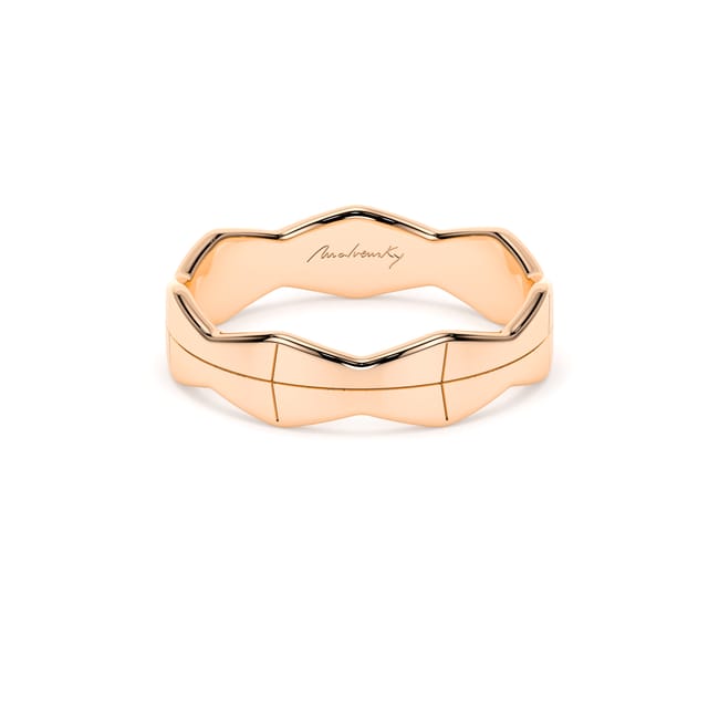 14 KT rose gold Infinity wide wedding ring