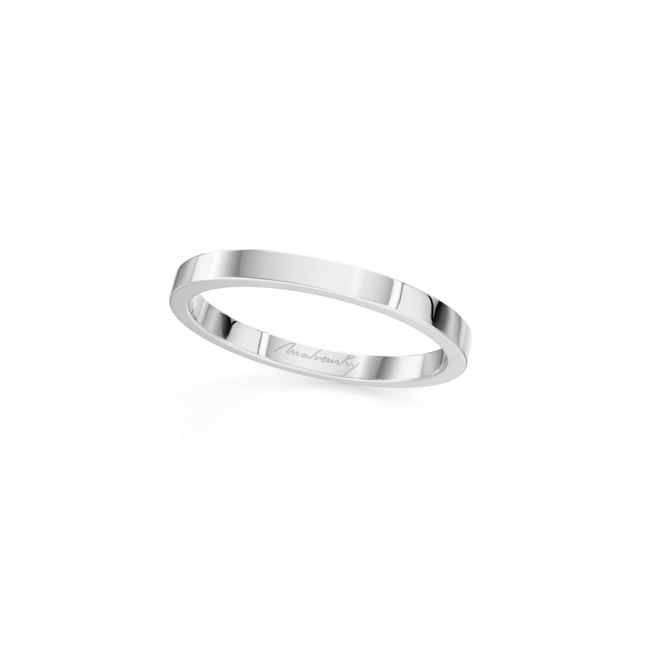 Verigheta Passion, subtire, din aur alb 14 KT