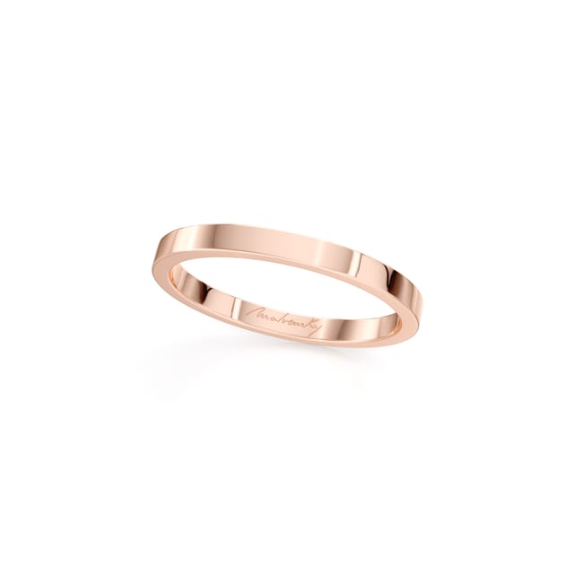 14 KT rose gold Passion slim wedding ring
