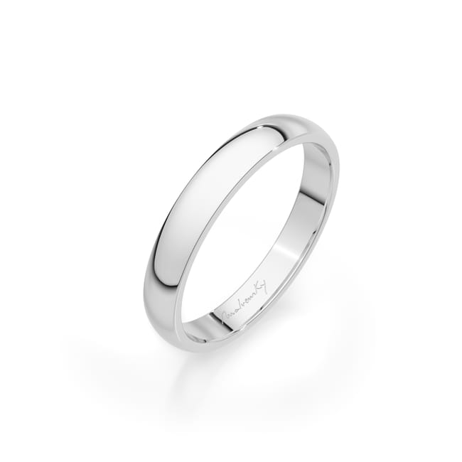 14 KT white gold Iconic medium wedding ring