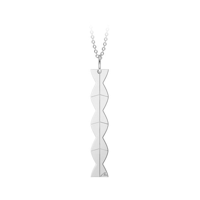 14 KT white gold Infinity Column pendant