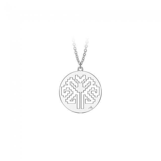 Pandantiv Copacul traditional, din aur alb 14 KT