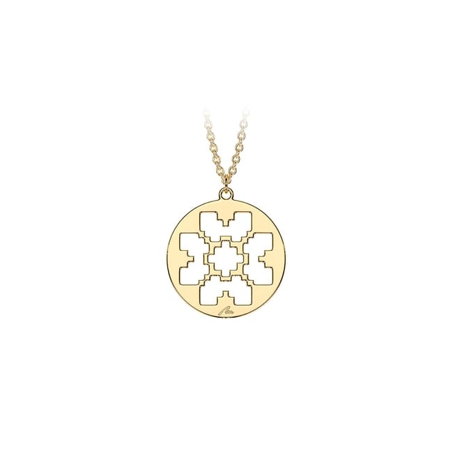 Pandantiv Trifoi traditional, din aur galben 14 KT