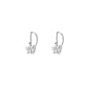 14 KT white gold Baby Angel hoop earrings with white diamonds