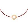 14 KT rose gold Baby Clover bracelet on string