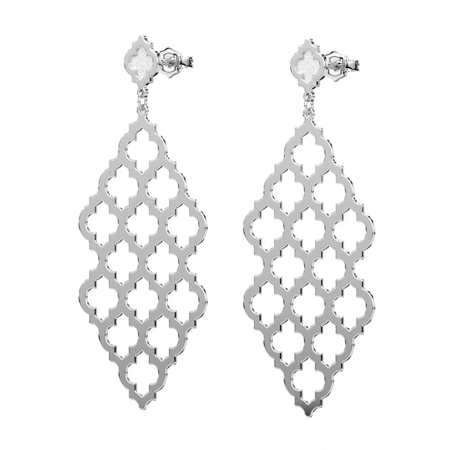 Cercei Yasmina L, din aur alb 14 KT