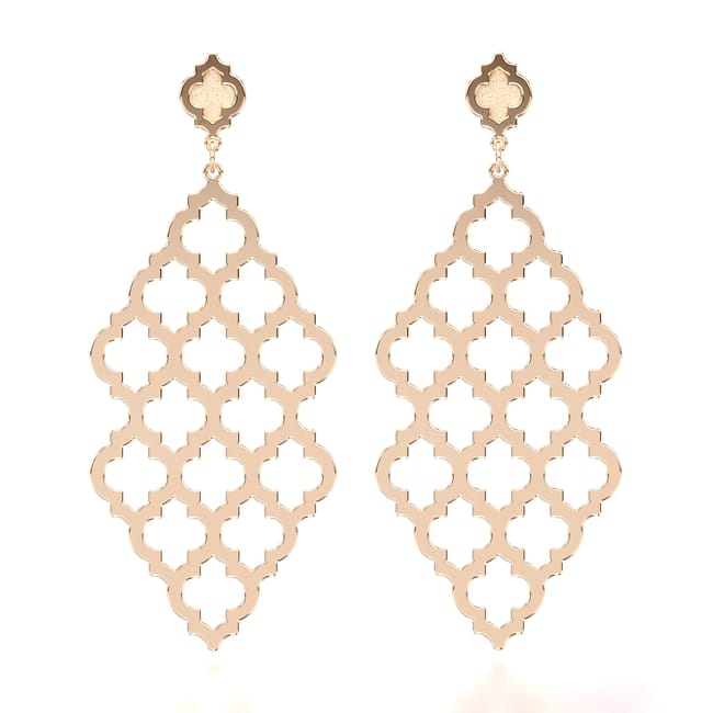 Cercei Yasmina L, din aur roz 14 KT