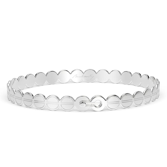 Bratara fixa The Embrace, din aur alb 14 KT