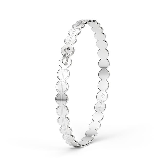 Bratara fixa The Embrace, din aur alb 14 KT