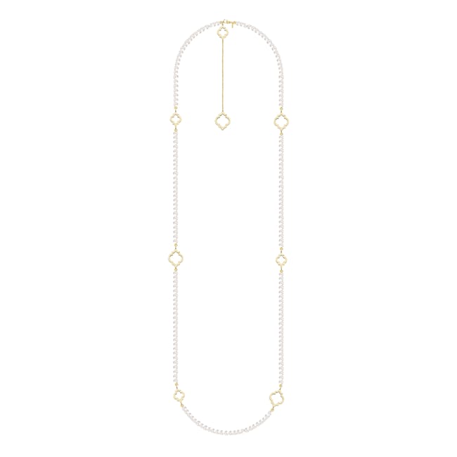 Colier Amina cu perle de 6 mm, din aur galben 14 KT