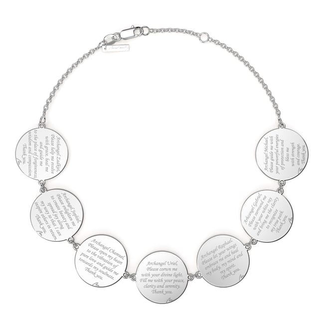 Bratara lant cu cei 7 Arhangheli, din aur alb 14 KT