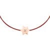 Bratara pe snur Stea, cu diamant alb, din aur roz 14 KT