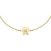 Bratara lant cu pandantiv Stea, cu diamant alb, din aur galben 14 KT