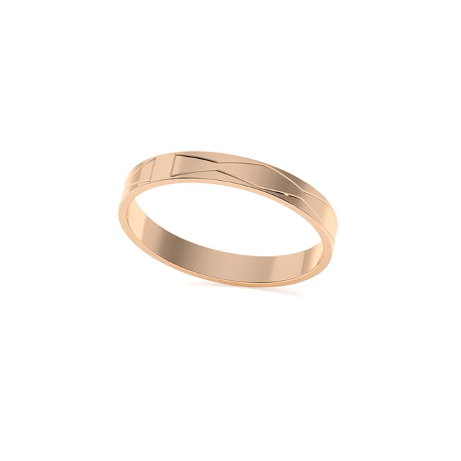 14 KT rose gold Graphic Infinity slim wedding ring
