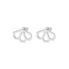 14 KT white gold Monte Carlo 3 petals earrings