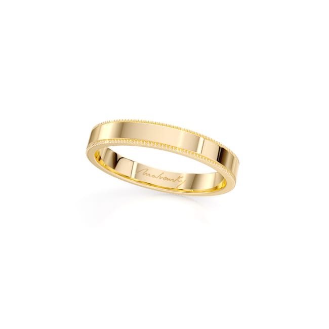14 KT yellow gold Forever medium wedding ring