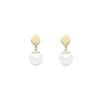 Cercei Pearls of Orient cu perle de 10 mm, din aur galben 14 KT