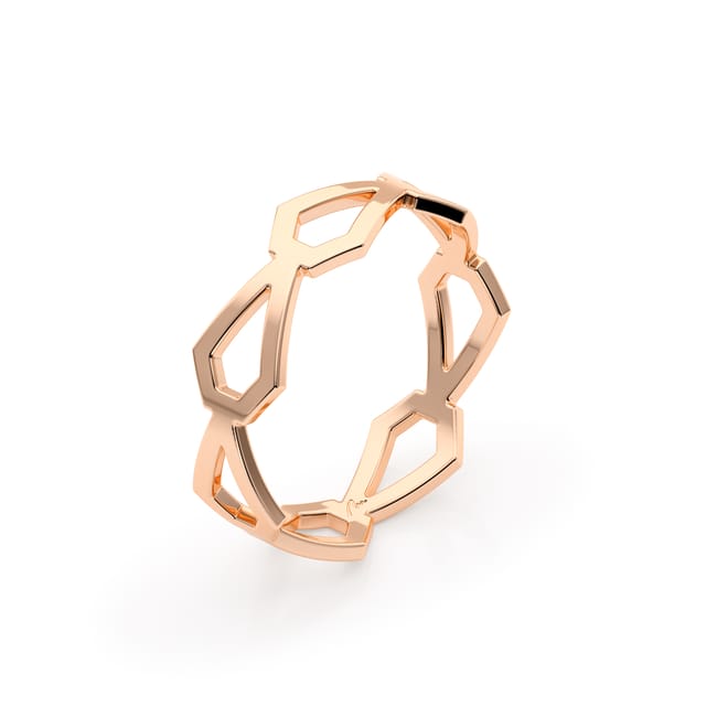 Inel din aur roz 14 KT, Grace