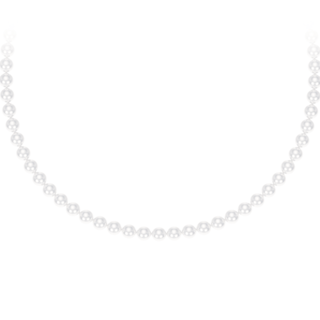 Colier cu perle de 6 mm din aur galben 14 KT, Selma