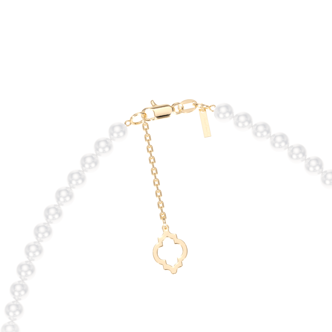 Colier cu perle de 6 mm din aur galben 14 KT, Selma