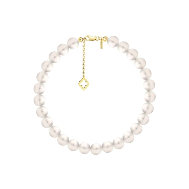 14 KT yellow gold 6 mm pearls Amina bracelet