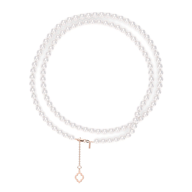 14 KT rose gold 6 mm pearls Selma necklace