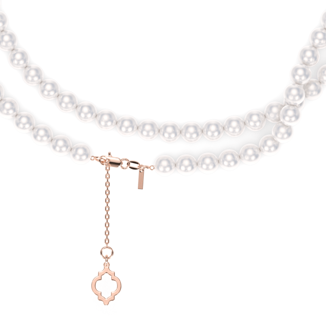 14 KT rose gold 6 mm pearls Selma necklace