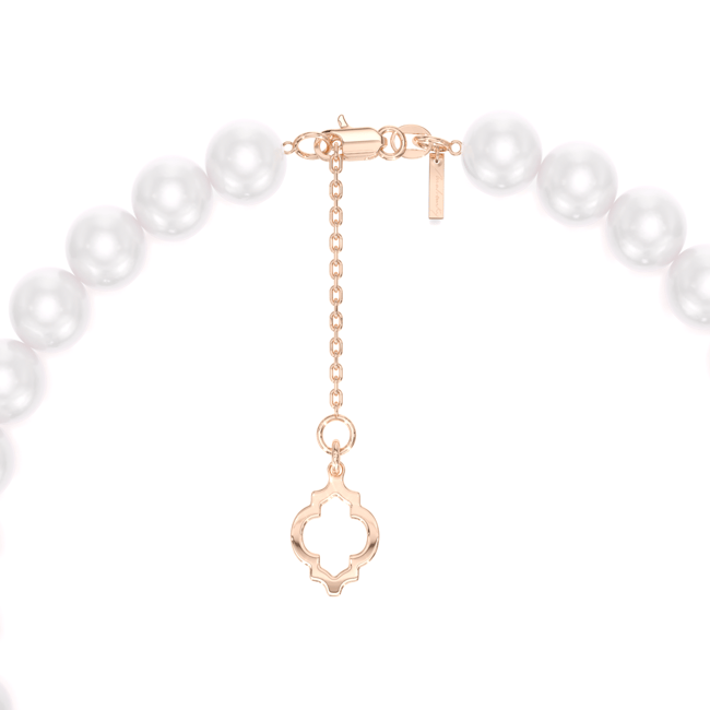 14 KT rose gold 6 mm pearls Amina bracelet