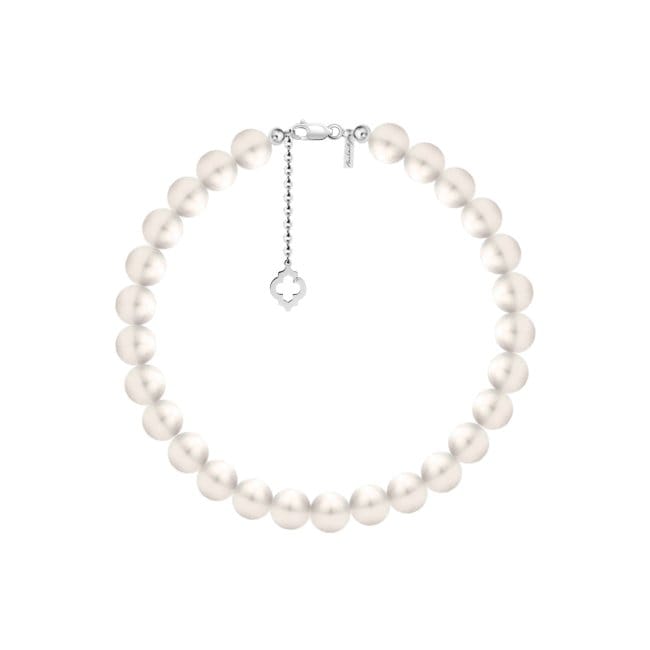 14 KT white gold 6 mm pearls Amina bracelet