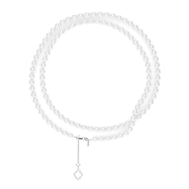 14 KT white gold 6 mm pearls Selma necklace