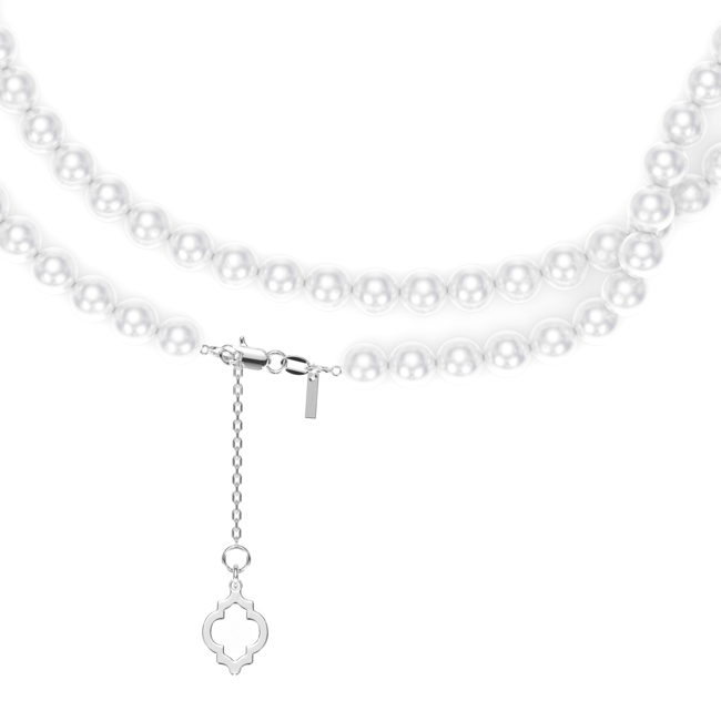 14 KT white gold 6 mm pearls Selma necklace
