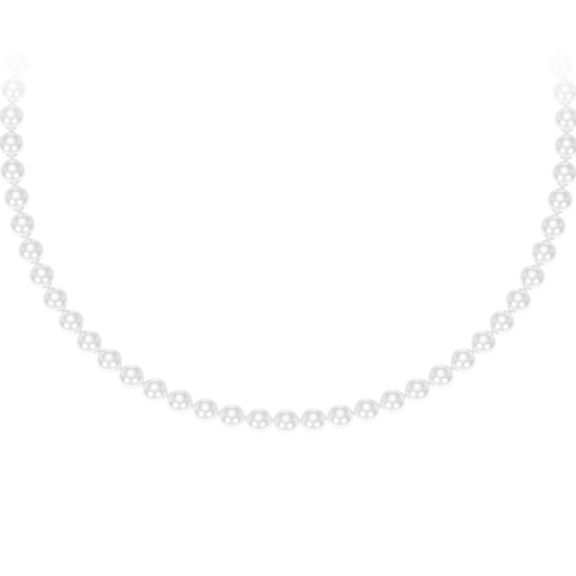 14 KT white gold 6 mm pearls Selma necklace