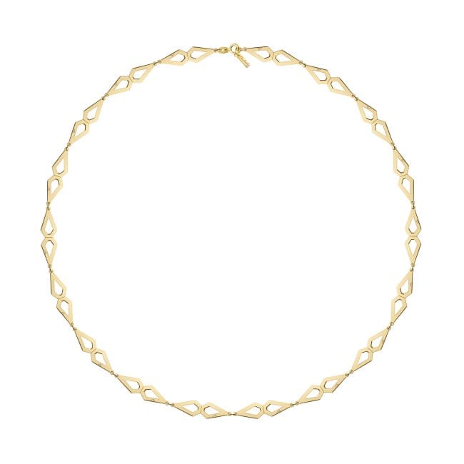 Colier Grace, cu petale duble, din aur galben 14 KT