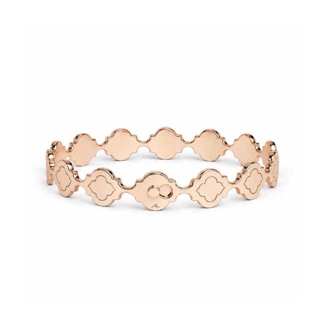 Bratara fixa din aur roz 14 KT, Noura Graphic