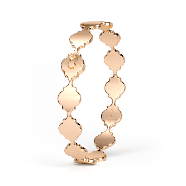 Bratara Noura Graphic, din aur roz 14 KT