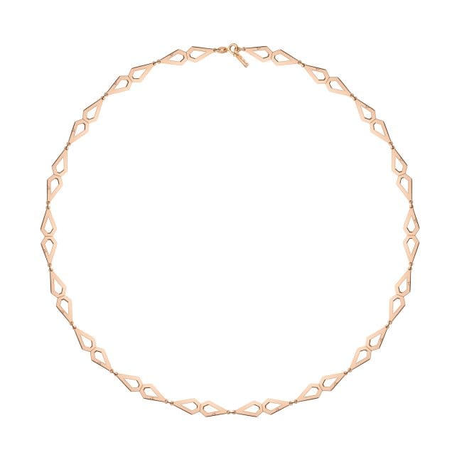 Colier Grace, cu petale duble, din aur roz 14 KT