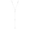 Colier Grace cu 7 petale, cu diamante albe, din aur alb 14 KT