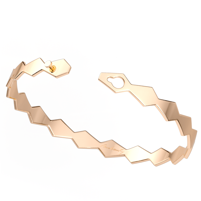 Bratara Grace Full, din aur roz 14 KT