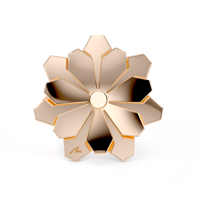 Inel aur roz floare 14 KT, Grace Flower Double