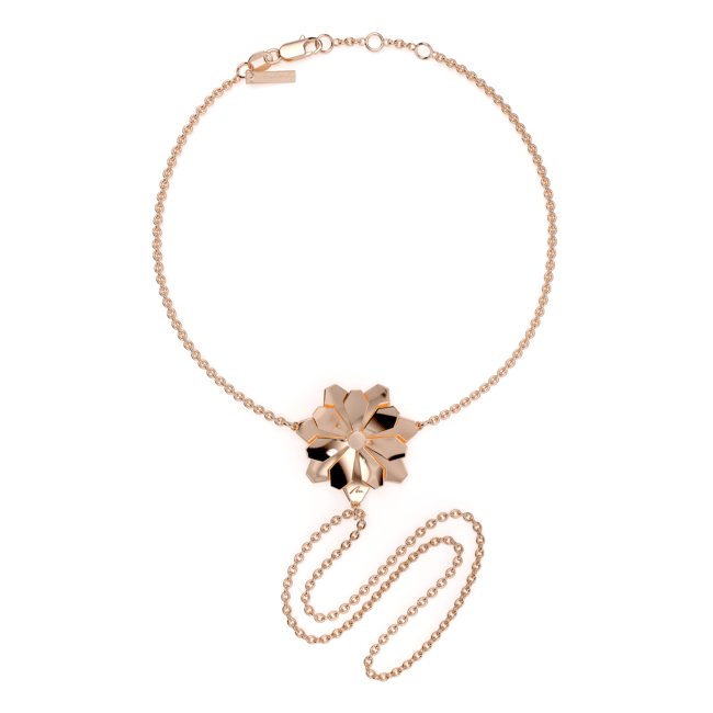 Bratara aur roz floare 14 KT, Grace Flower Double
