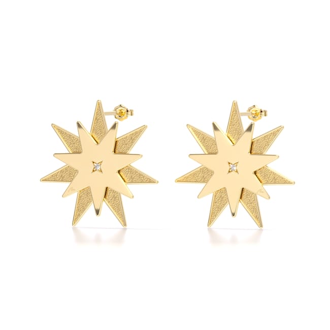 Cercei Luceafar M, din aur galben 14 KT