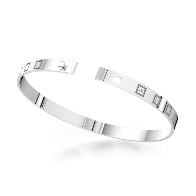 14 KT white gold Bangle King Slim bracelet